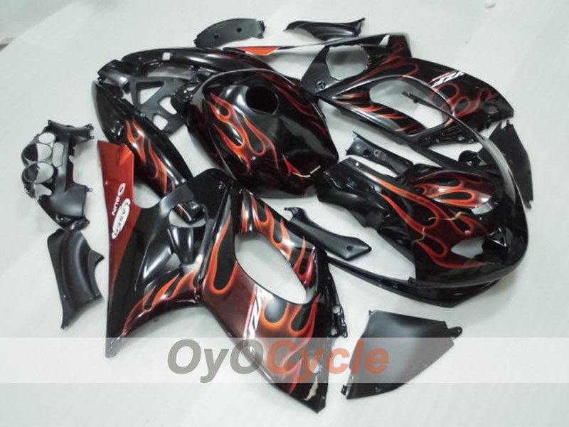 Injection Fairing kit for 97-07 YZF600R - Orange, Black - Flame #OYO87906406
