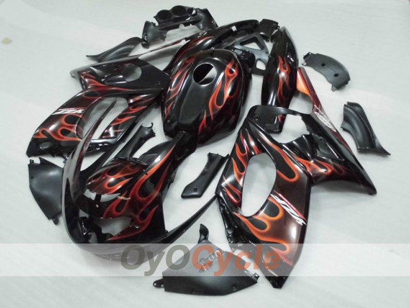 Injection Fairing kit for 97-07 YZF600R - Orange, Black - Flame #OYO87906406