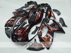 Injection Fairing kit for 97-07 YZF600R - Orange, Black - Flame #OYO87906406