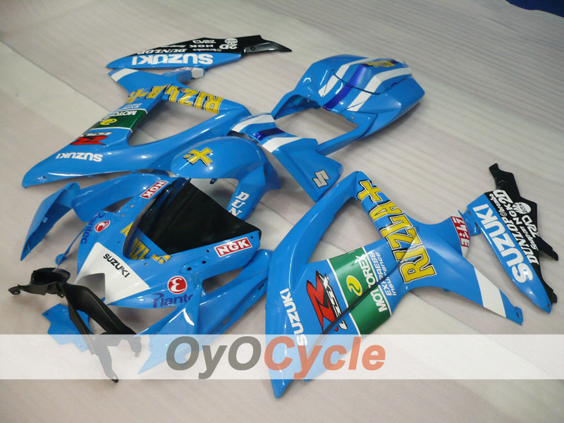 Injection Fairing kit for 08-10 GSX R750 - Blue, Black - Rizla+ #OYO87901455