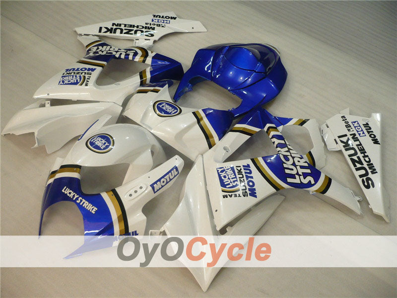 Injection Fairing kit for 07-08 GSX R1000 - Blue, White - Lucky Strike, MOTUL #OYO87902104