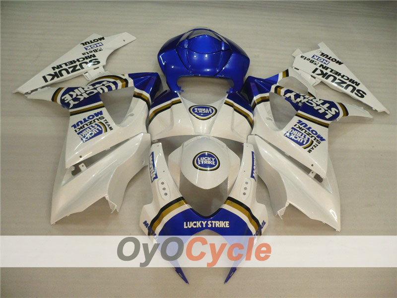 Injection Fairing kit for 07-08 GSX R1000 - Blue, White - Lucky Strike, MOTUL #OYO87902104 Secondary image