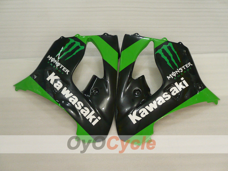 Fairing kit for 02-03 NINJA ZX-9R - Green, Black - Monster #OYO87903051