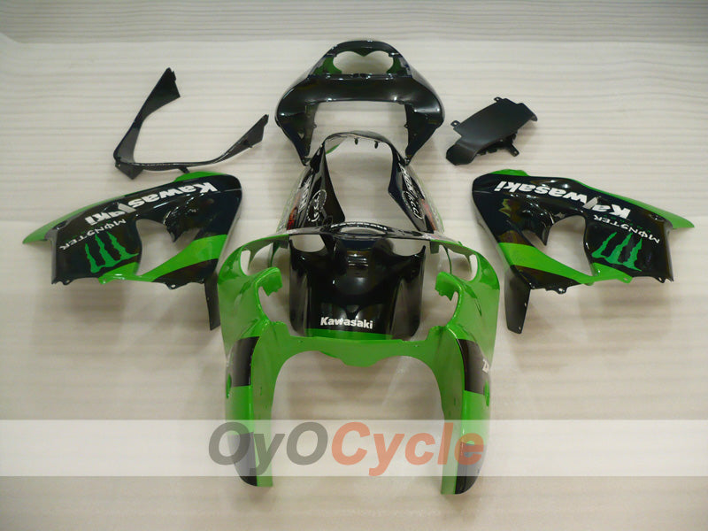 Fairing kit for 02-03 NINJA ZX-9R - Green, Black - Monster #OYO87903051 Secondary image