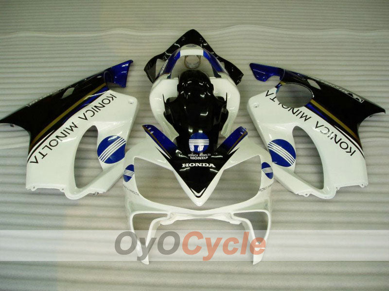 Injection Fairing kit for 01-03 CBR600F4i - White, Black - Konica Minolta, MICHELIN #OYO87900160 Secondary image