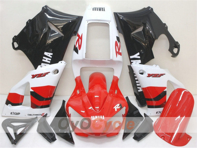 Injection Fairing kit for 98-99 YZF-R1 - Red, White - Factory Style #OYO87900744