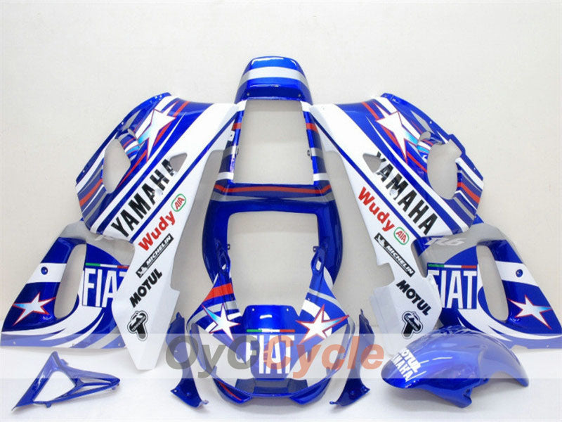 Injection Fairing kit for 98-02 YZF-R6 - Blue, White - FIAT, MOTUL #OYO87900985 Main image