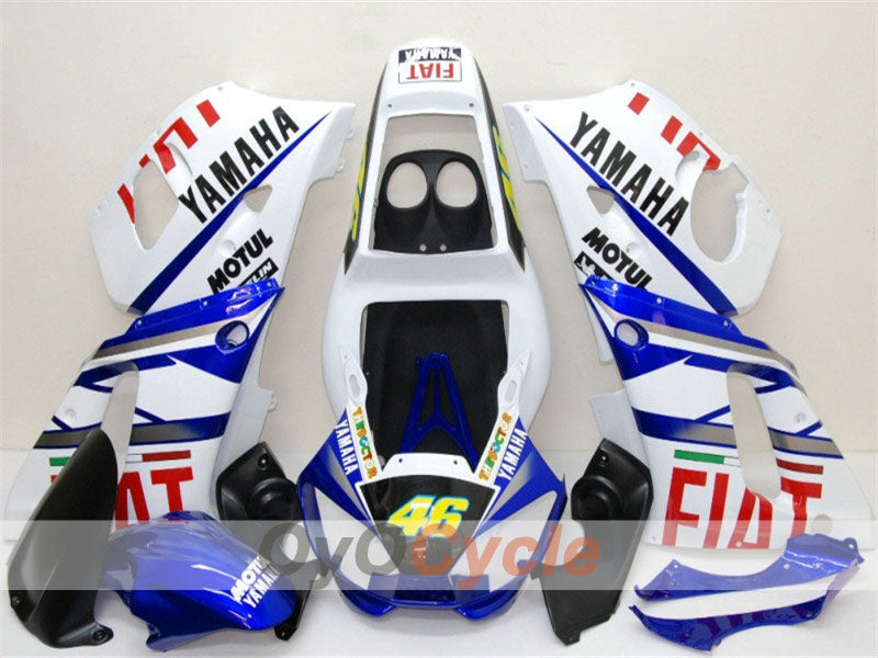 Injection Fairing kit for 98-02 YZF-R6 - Blue, White - FIAT, MOTUL #OYO87900984 Main image
