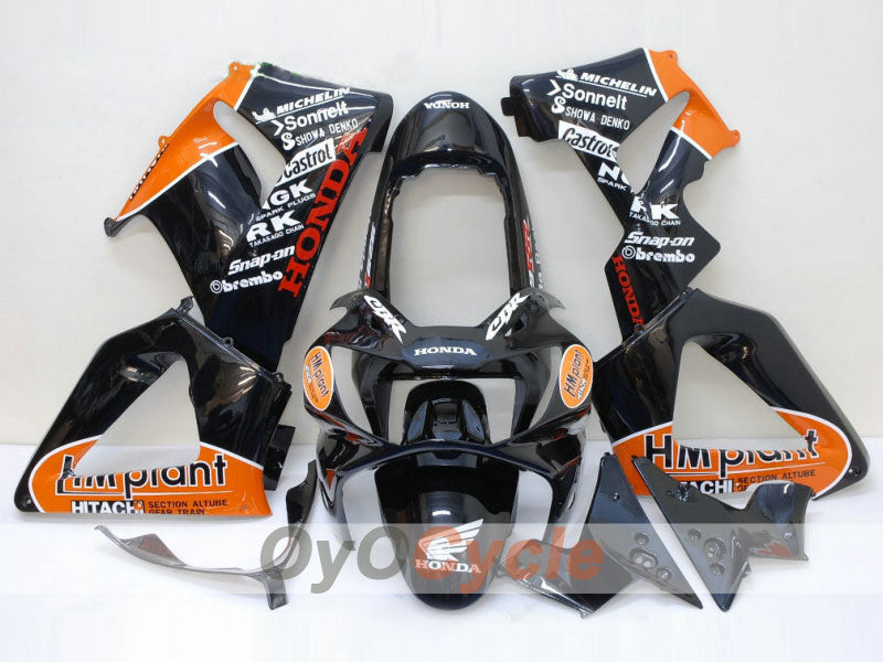 Injection Fairing kit for 00-01 CBR900RR 929 - Orange, Black - HM Plant #OYO87902703