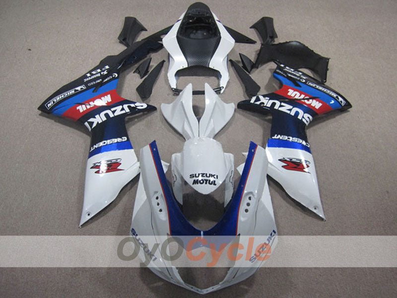 Injection Fairing kit for 11-26 GSX R600 - White, Black - Factory Style #OYO87901685