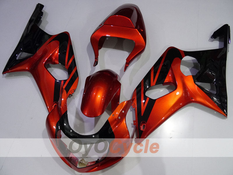 Injection Fairing kit for 00-03 GSX R750 - Orange, Black - Factory Style #OYO87901105 Main image