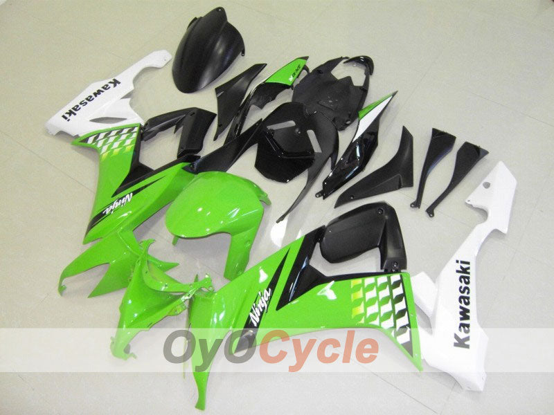 Injection Fairing kit for 08-10 NINJA ZX-10R - Green, Black - Factory Style #OYO87901647 Main image