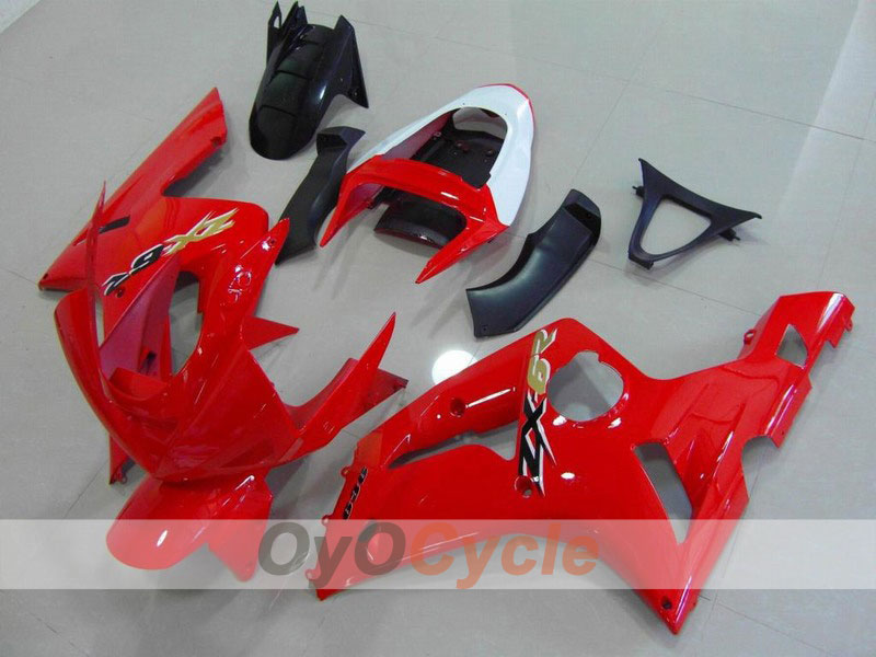 Injection Fairing kit for 03-04 NINJA ZX-6R - Red, Black - Factory Style #OYO87901791