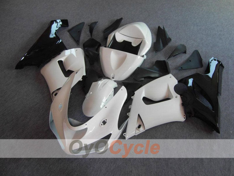 Injection Fairing kit for 05-06 NINJA ZX-6R - White, Black - Factory Style #OYO87901860